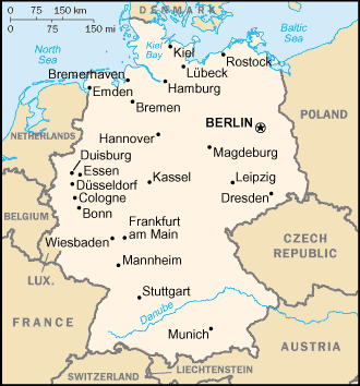 Entfernungen und Routen in Germany